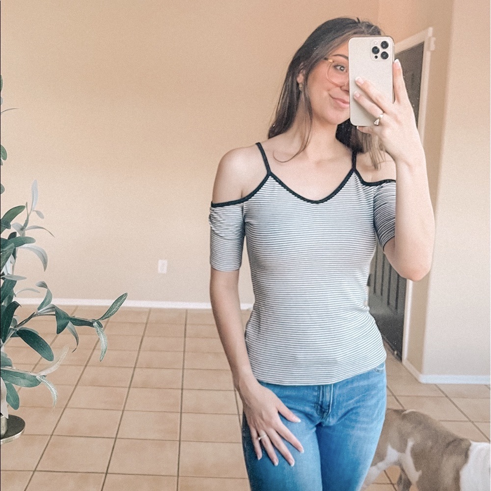 Heart & Hips Ribbed Stripped Top